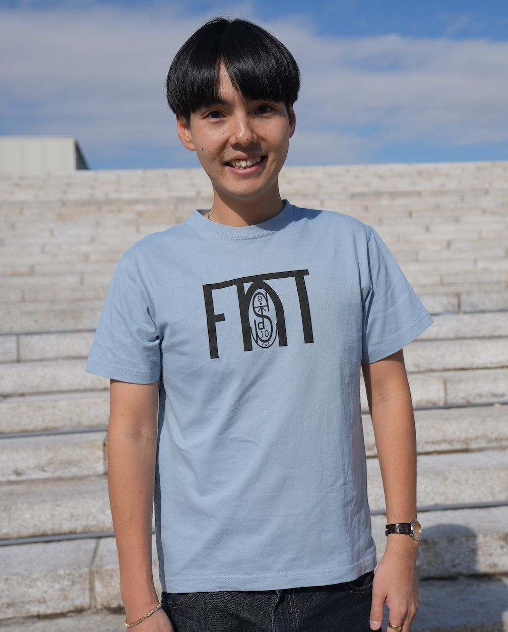 FNT 半袖Tシャツ アシッドブルー